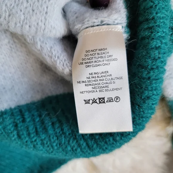 NWT Free People V-neck Alpaca Wool Striped Eclair Cardigan size XS - Picture 7 of 9